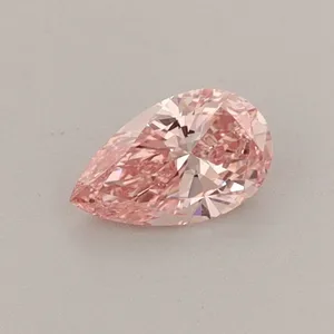 0.32ct PEAR Fancy Vivid Pink VS2 Coloured Lab diamond