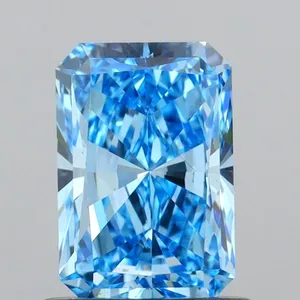 1.01ct RADIANT Fancy Vivid Blue VVS2 Coloured Lab diamond