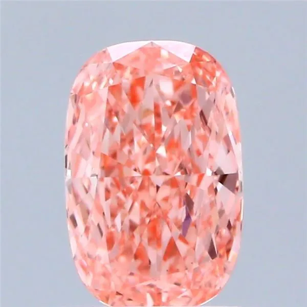 1.00ct CUSHION Fancy Vivid Pink VS1 Coloured Lab diamond