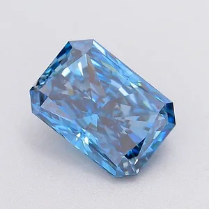 1.07ct RADIANT Fancy Vivid Blue VS1 Coloured Lab diamond