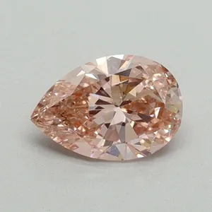 0.57ct PEAR Fancy Vivid Pink VS2 Coloured Lab diamond