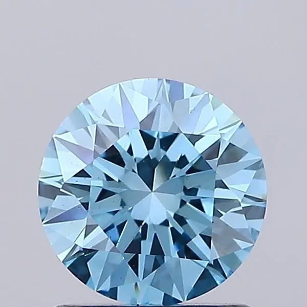 1.04ct ROUND Fancy Vivid Blue VS2 Coloured Lab diamond