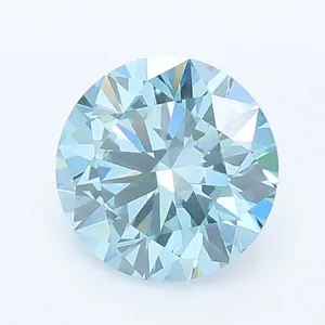 0.95ct ROUND Fancy Vivid Blue VS1 Coloured Lab diamond