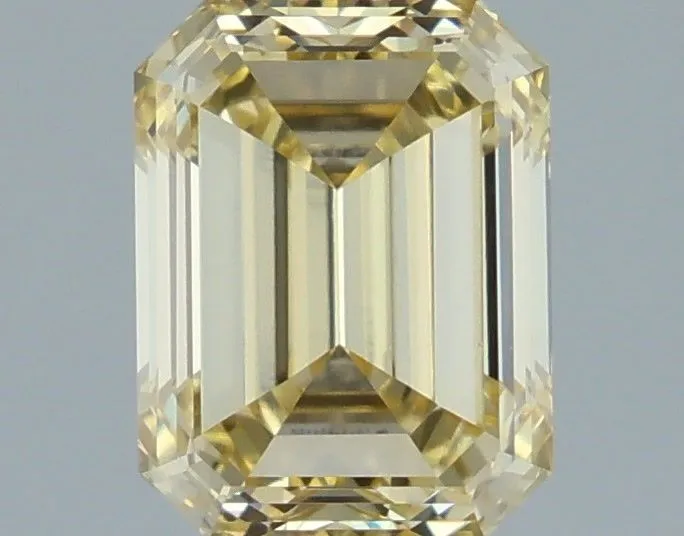 1.41ct EMERALD Fancy Yellow VVS2 Coloured Lab diamond