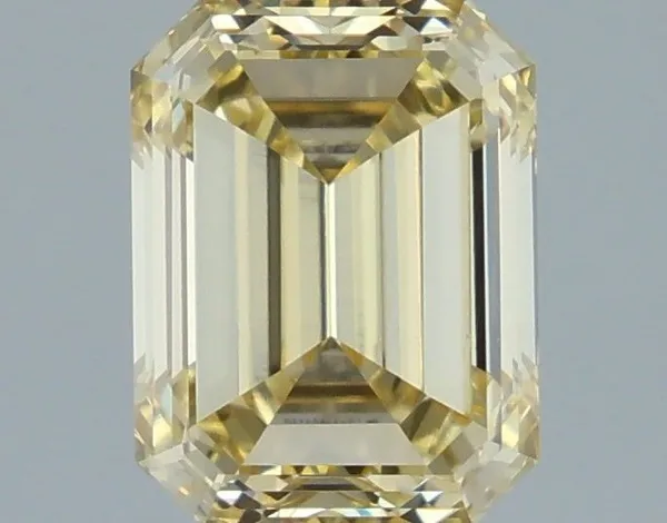 1.41ct EMERALD Fancy Yellow VVS2 Coloured Lab diamond