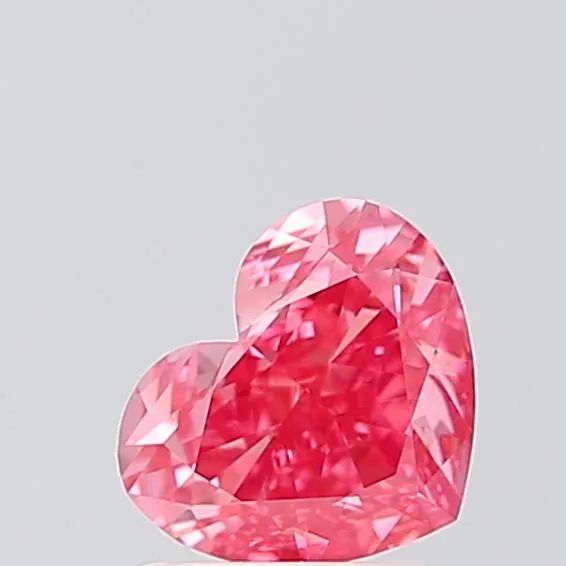 1.19ct HEART Fancy Vivid Pink VVS2 Coloured Lab diamond