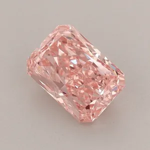 1.04ct RADIANT Fancy Vivid Pink VVS2 Coloured Lab diamond