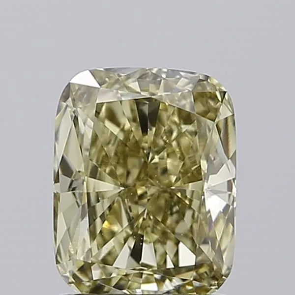 1.41ct CUSHION Fancy Yellow VVS2 Coloured Lab diamond