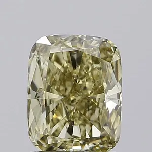 1.41ct CUSHION Fancy Yellow VVS2 Coloured Lab diamond