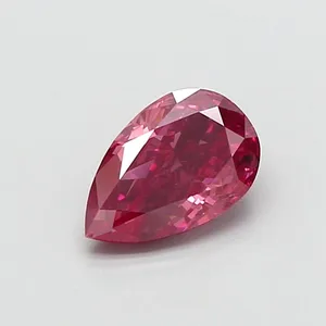 0.86ct PEAR Fancy Vivid Pink SI1 Coloured Lab diamond