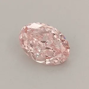 0.43ct OVAL Fancy Vivid Pink VVS2 Coloured Lab diamond