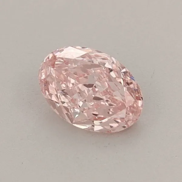 0.43ct OVAL Fancy Vivid Pink VVS2 Coloured Lab diamond