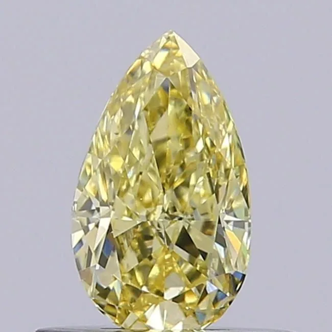 0.52ct PEAR Fancy Light Yellow VS1 Coloured Lab diamond