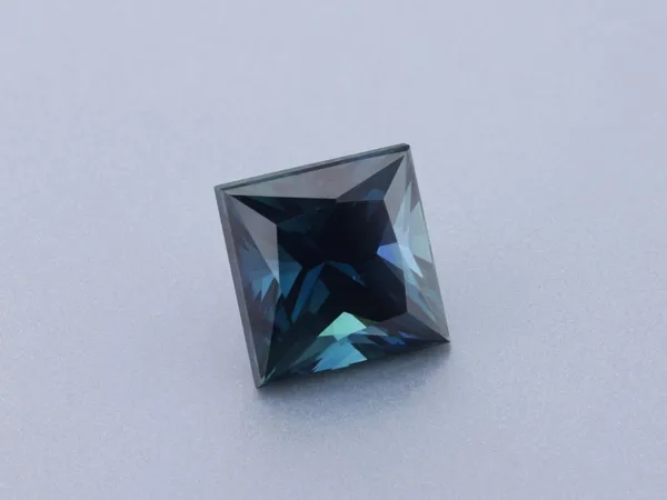 2.1ct Blue Sapphire, Square cut gemstone