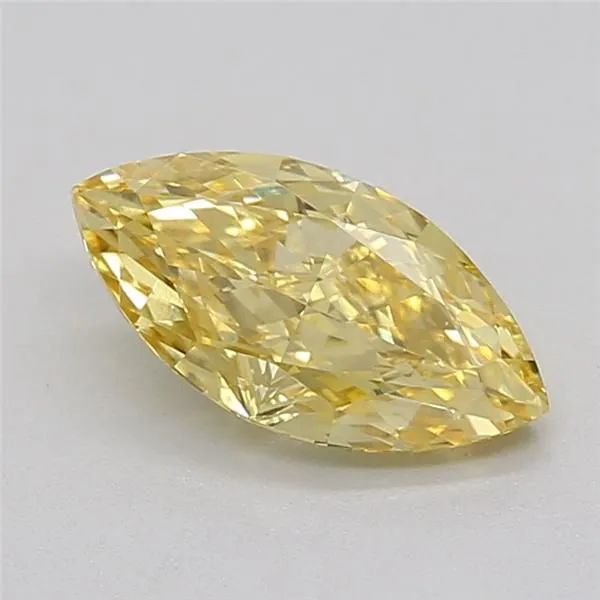 1.05ct MARQUISE Fancy Intense Yellow VVS2 Coloured Lab diamond