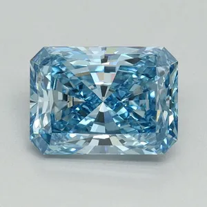 1.45ct RADIANT Fancy Vivid Blue VS2 Coloured Lab diamond