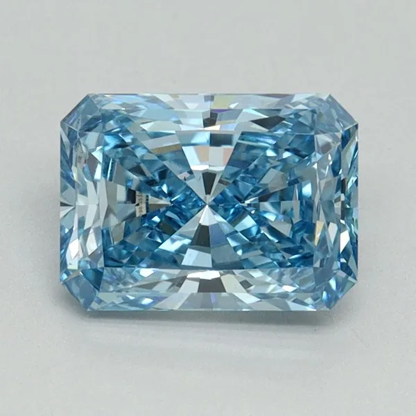 1.45ct RADIANT Fancy Vivid Blue VS2 Coloured Lab diamond
