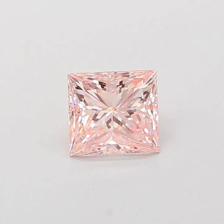 1.52ct PRINCESS Fancy Pink VVS2 Coloured Lab diamond