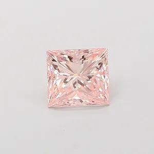 1.52ct PRINCESS Fancy Pink VVS2 Coloured Lab diamond