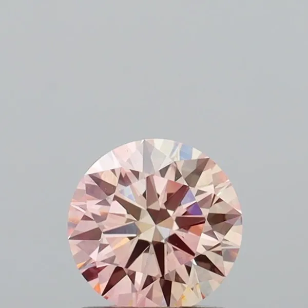 1.01ct ROUND Fancy Pink VS1 Coloured Lab diamond