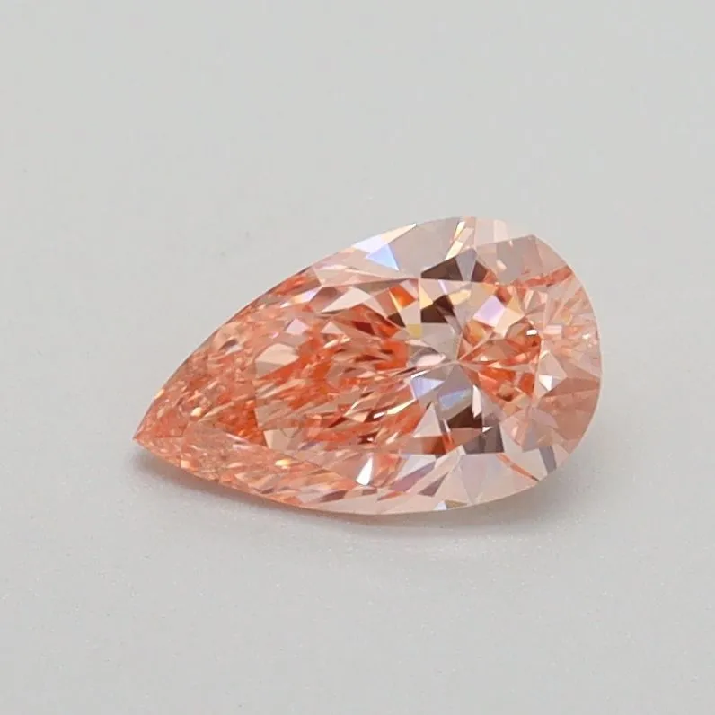 0.53ct PEAR Fancy Intense Pink SI1 Coloured Lab diamond