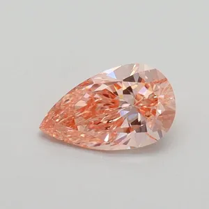 0.53ct PEAR Fancy Intense Pink SI1 Coloured Lab diamond