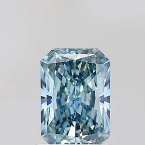 1.04ct RADIANT Fancy Intense Greenish Blue VS2 Coloured Lab diamond