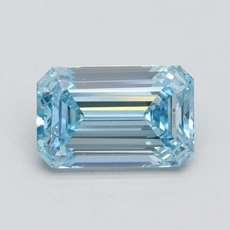 0.92ct EMERALD Fancy Intense Blue VS1 Coloured Lab diamond