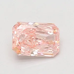 0.77ct RADIANT Fancy Vivid Pink VVS2 Coloured Lab diamond