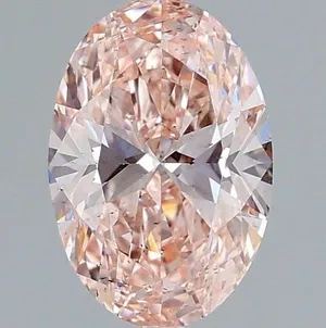 1.02ct OVAL Fancy Intense Pink SI1 Coloured Lab diamond