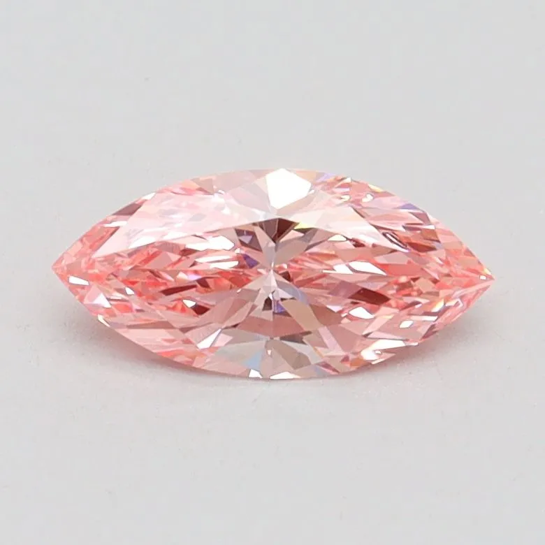 0.51ct MARQUISE Fancy Vivid Pink VVS2 Coloured Lab diamond