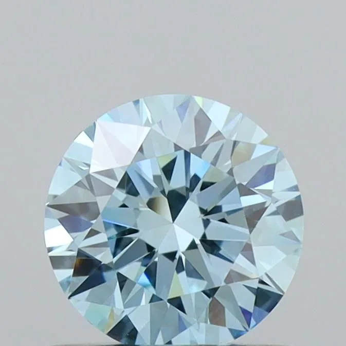 0.65ct ROUND Fancy Intense Blue VVS2 Coloured Lab diamond