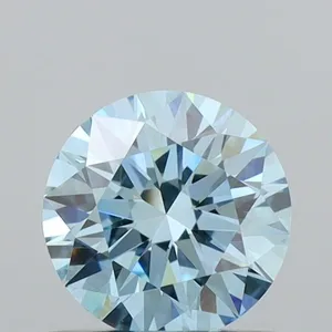 0.65ct ROUND Fancy Intense Blue VVS2 Coloured Lab diamond