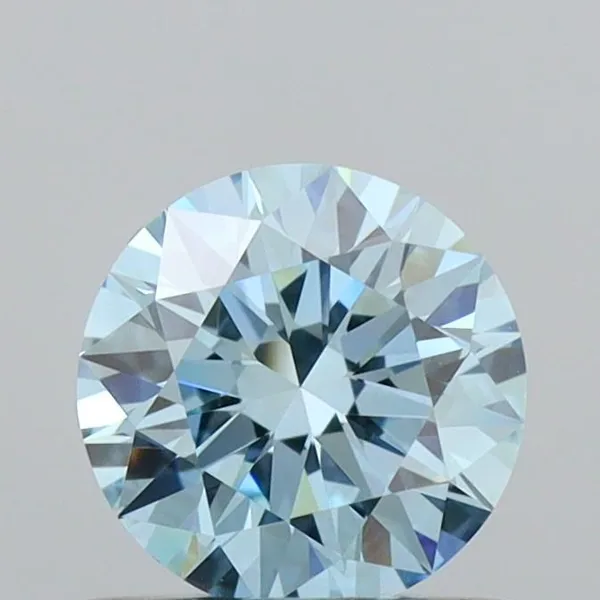 0.65ct ROUND Fancy Intense Blue VVS2 Coloured Lab diamond