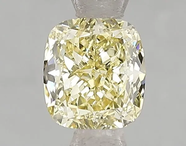 1.02ct CUSHION Fancy Intense Yellow VS1 Coloured Lab diamond