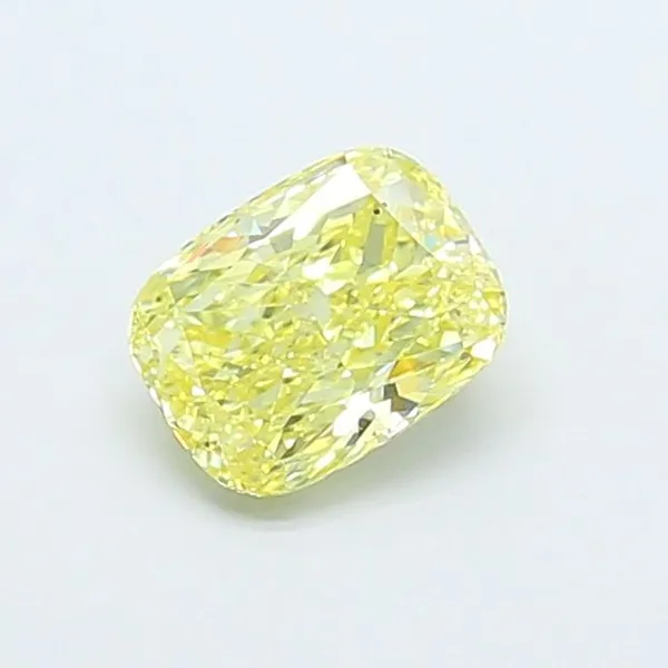1.18ct CUSHION Fancy Yellow VS2 Coloured Lab diamond
