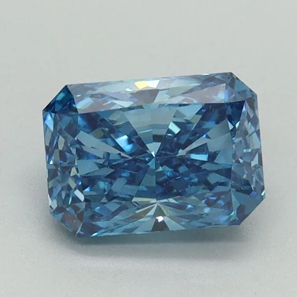 1.21ct RADIANT Fancy Vivid Blue VS1 Coloured Lab diamond