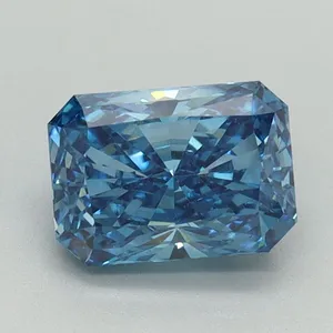 1.21ct RADIANT Fancy Vivid Blue VS1 Coloured Lab diamond