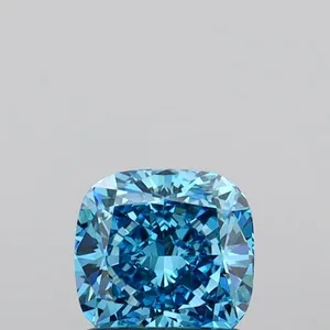 1.02ct CUSHION Fancy Vivid Blue VS1 Coloured Lab diamond