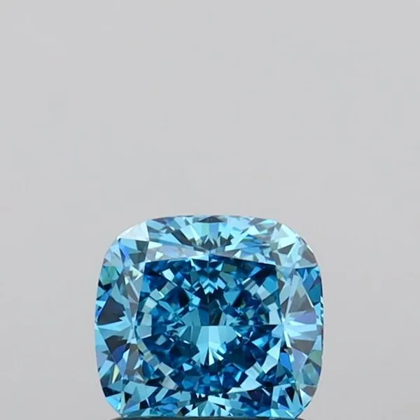 1.02ct CUSHION Fancy Vivid Blue VS1 Coloured Lab diamond