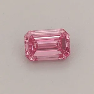 0.31ct EMERALD Fancy Vivid Pink VS1 Coloured Lab diamond