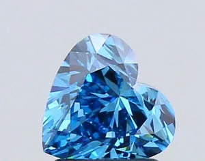 1.5ct HEART Fancy Vivid Blue VVS2 Coloured Lab diamond