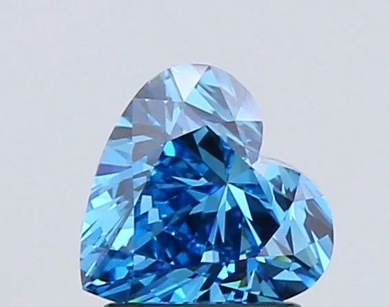 1.5ct HEART Fancy Vivid Blue VVS2 Coloured Lab diamond