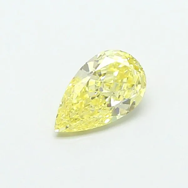 0.58ct PEAR Fancy Intense Yellow VVS2 Coloured Lab diamond