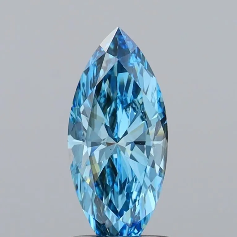 1.00ct MARQUISE Fancy Vivid Blue VS1 Coloured Lab diamond