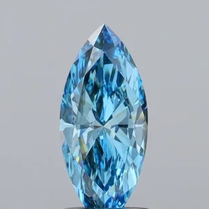 1ct MARQUISE Fancy Vivid Blue VS1 Coloured Lab diamond