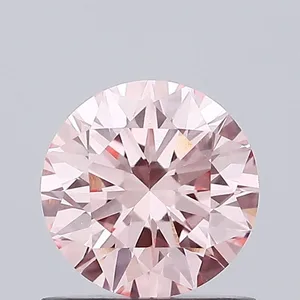 0.78ct ROUND Fancy Vivid Pink VVS2 Coloured Lab diamond