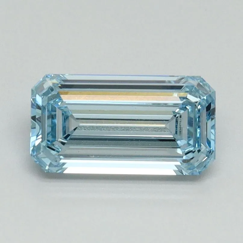 1.04ct EMERALD Fancy Intense Blue VS1 Coloured Lab diamond