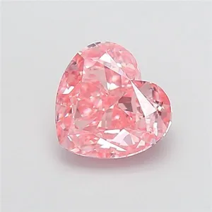 1.39ct HEART Fancy Vivid Pink VVS2 Coloured Lab diamond