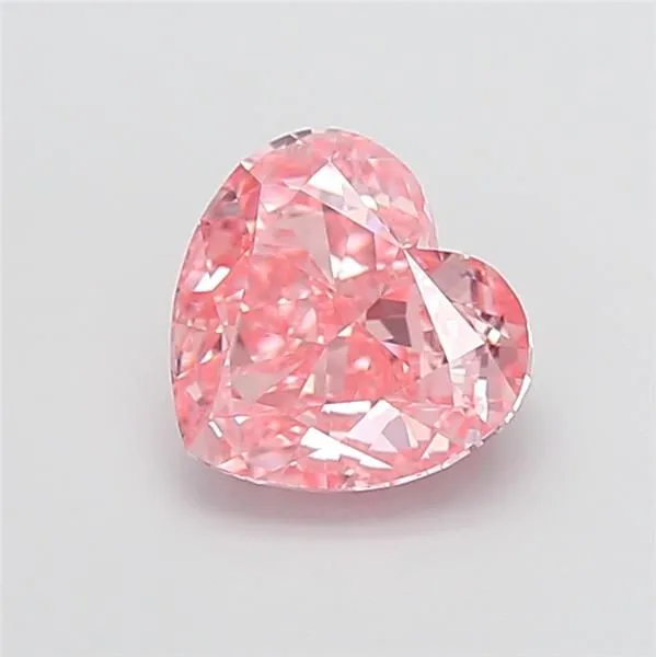 1.39ct HEART Fancy Vivid Pink VVS2 Coloured Lab diamond